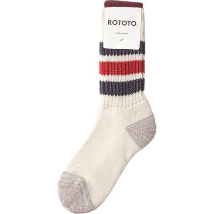 ROTOTO ロトト コースリブオールドスクールクルーソックス