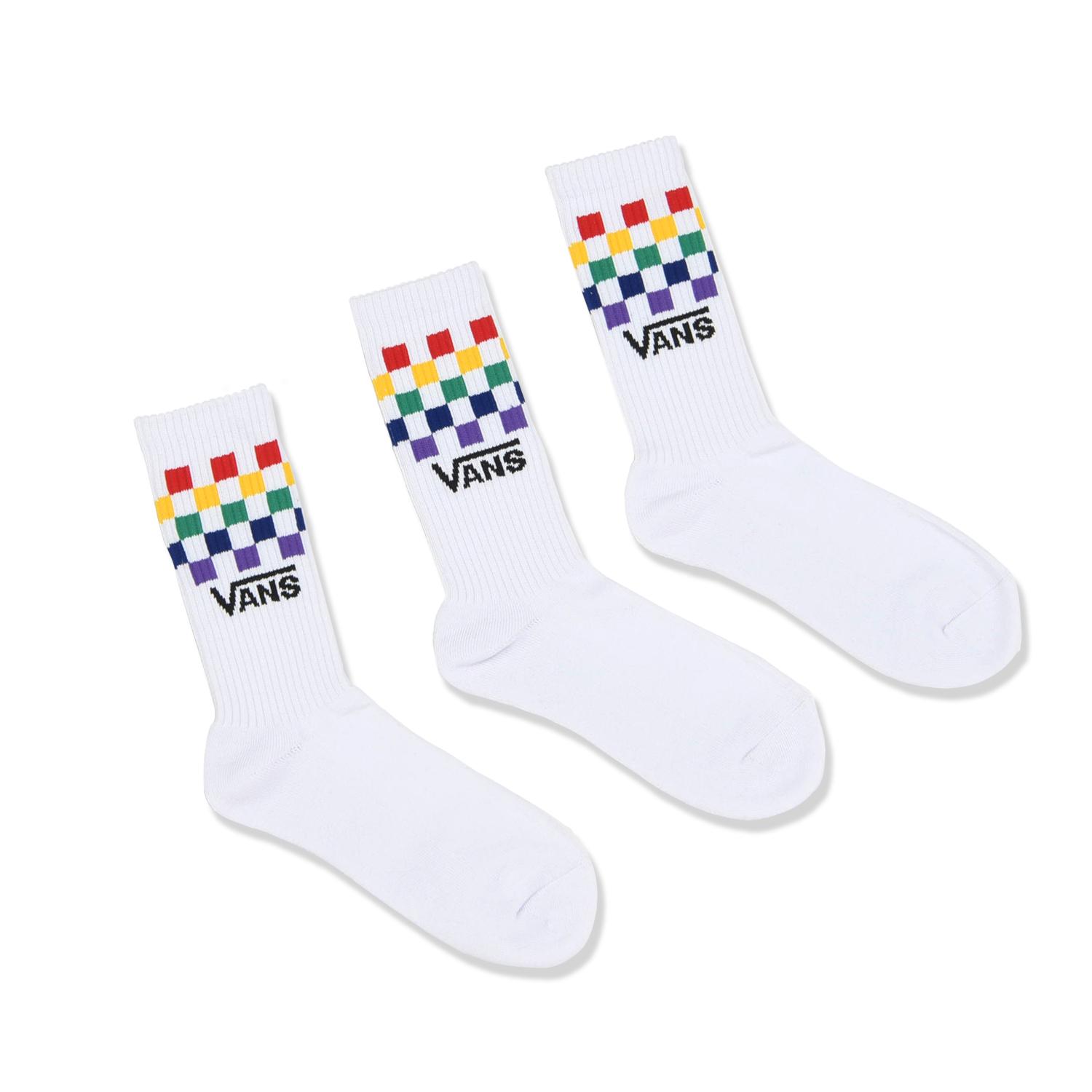 VANS】 ヴァンズ Checker Crew 3Pack SKS ソックス 123K1210201