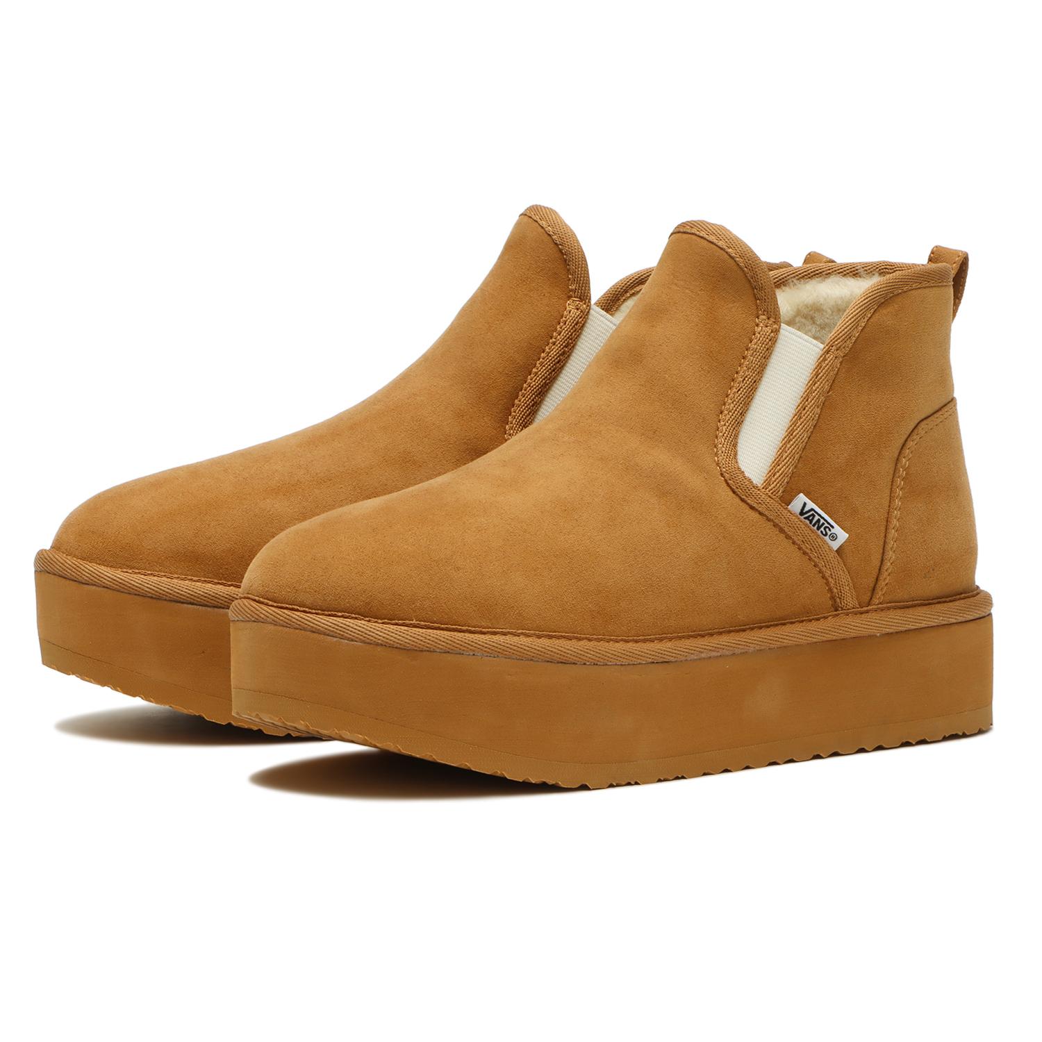 VANS】 ヴァンズ SLIP ON MID B スリッポンミッドボア V8068 CAMEL