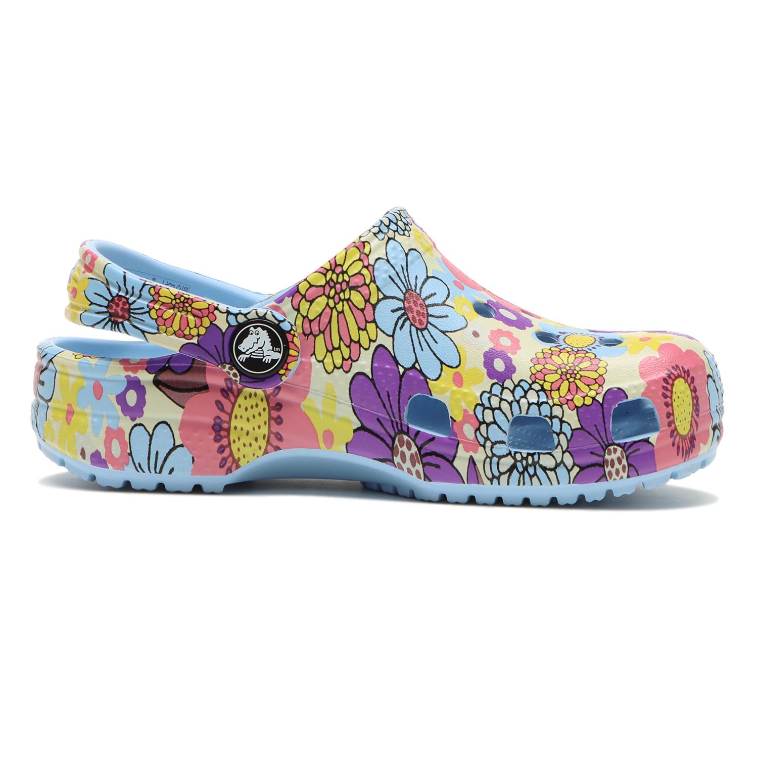 くうるう　　0206 キッズ 【crocs】 クロックス 18-21 CLS RETRO FLORAL CLOG K