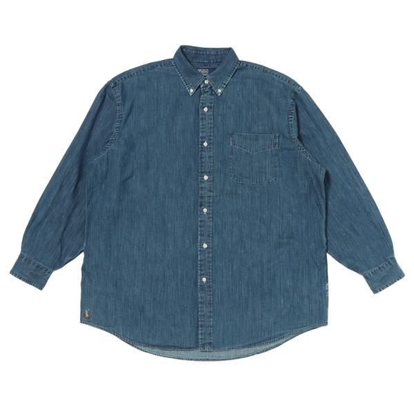 POLO RALPH LAUREN ビッグフィット シャツ ブルー XL