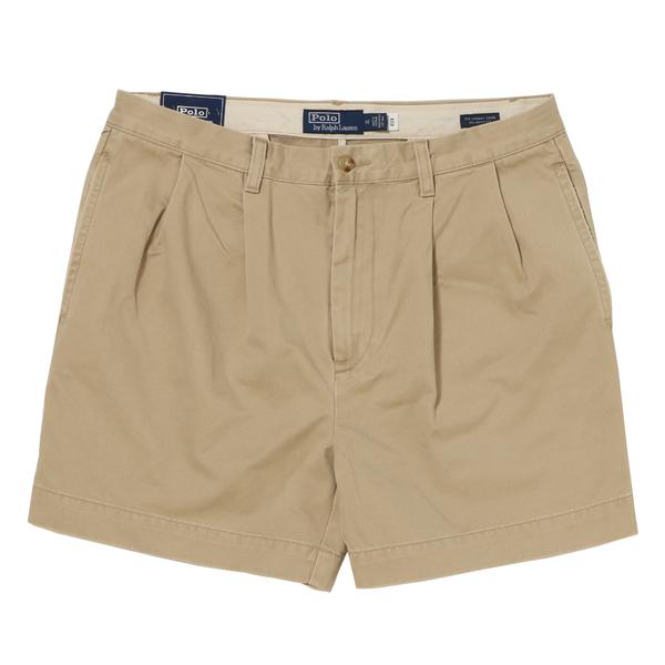 POLO RALPH LAUREN クラシック フィット プリーテッド ショーツ ベージュ 30inch