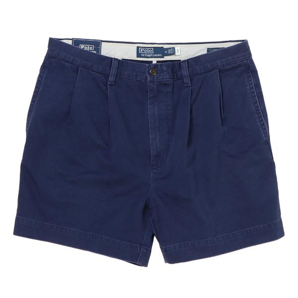 POLO RALPH LAUREN クラシック フィット プリーテッド ショーツ ブルー 30