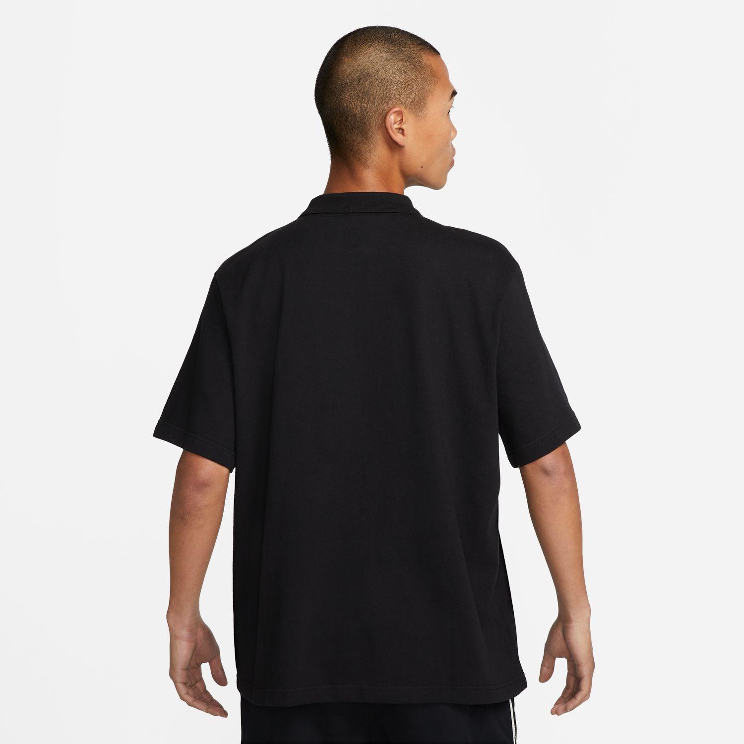NIKE テニス 半袖ポロシャツ クロコ柄 ハーフジップ フェデラー着用 黒 NIKE テニス 半袖ポロシャツ クロコ柄 ハーフジップ フェデラー