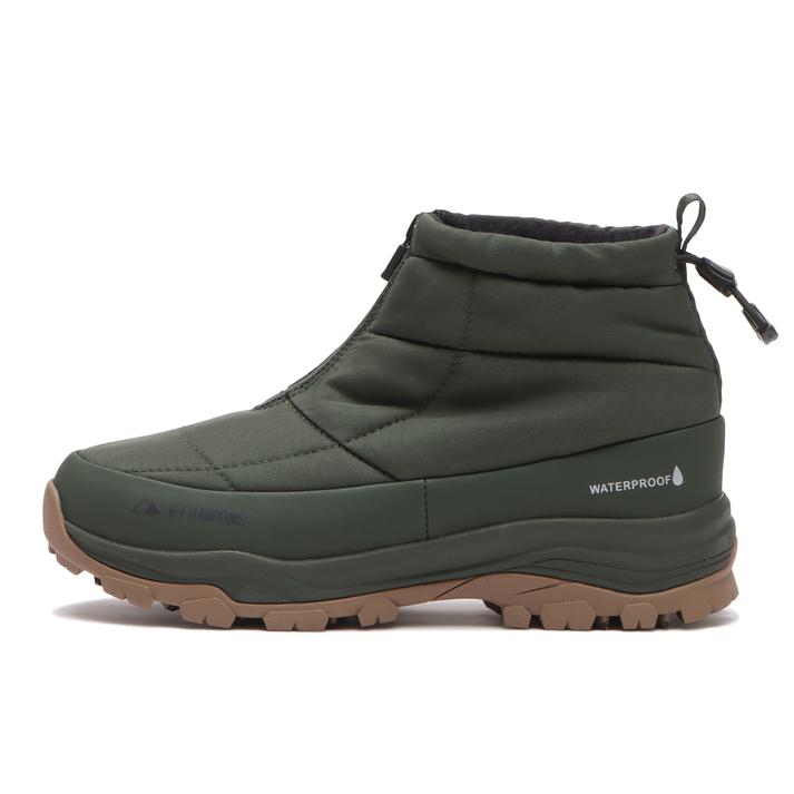 �yHAWKINS�z �z�[�L���X ZIPPER BOOTIE WP �W�b�p�[�u�[�e�B�[�E�H�[�^�[�v���[�t HL85021 OLIVE 7(25cm)