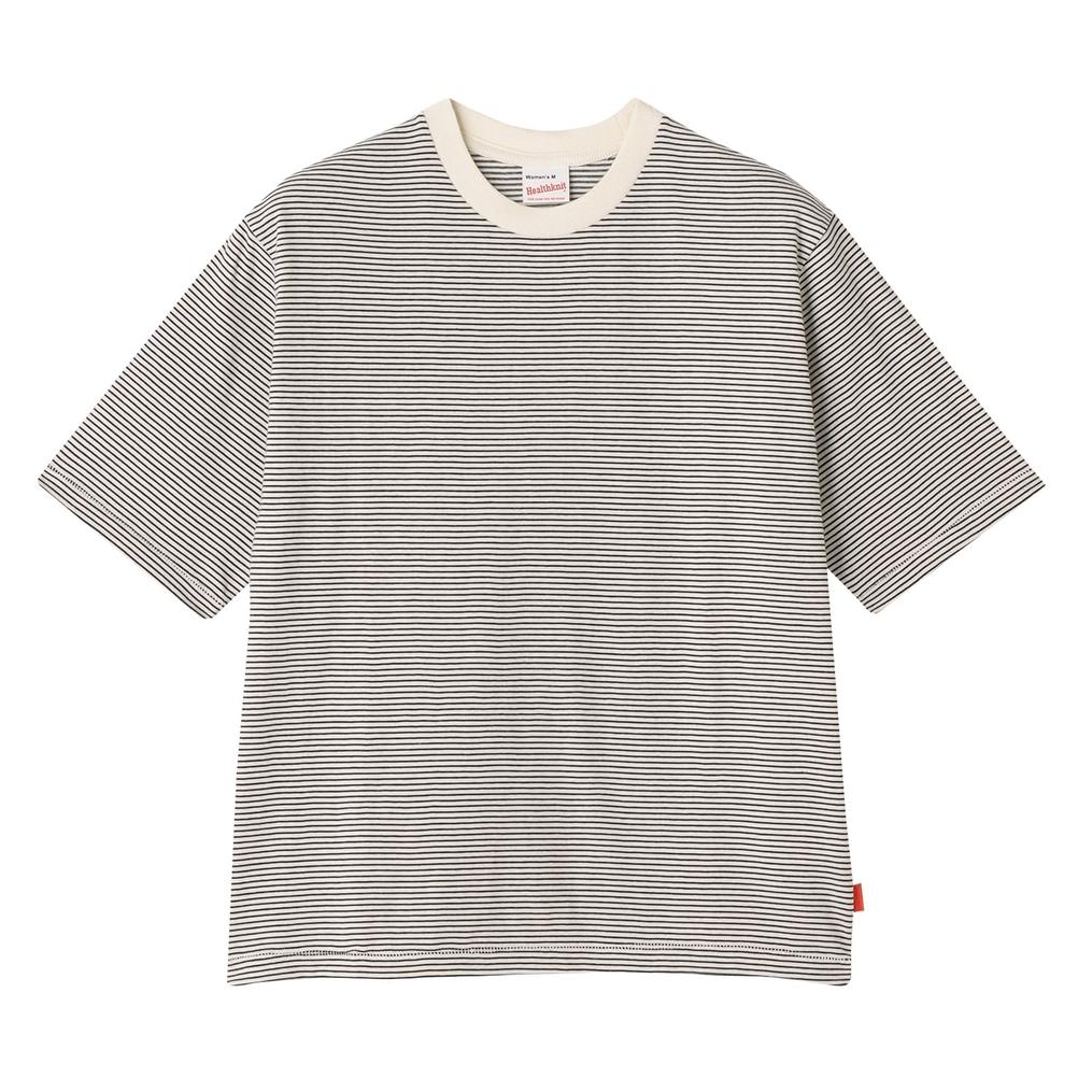  Healthknit HEALTH KNIT Narrow Border Jersey Crew Neck Tee画像1