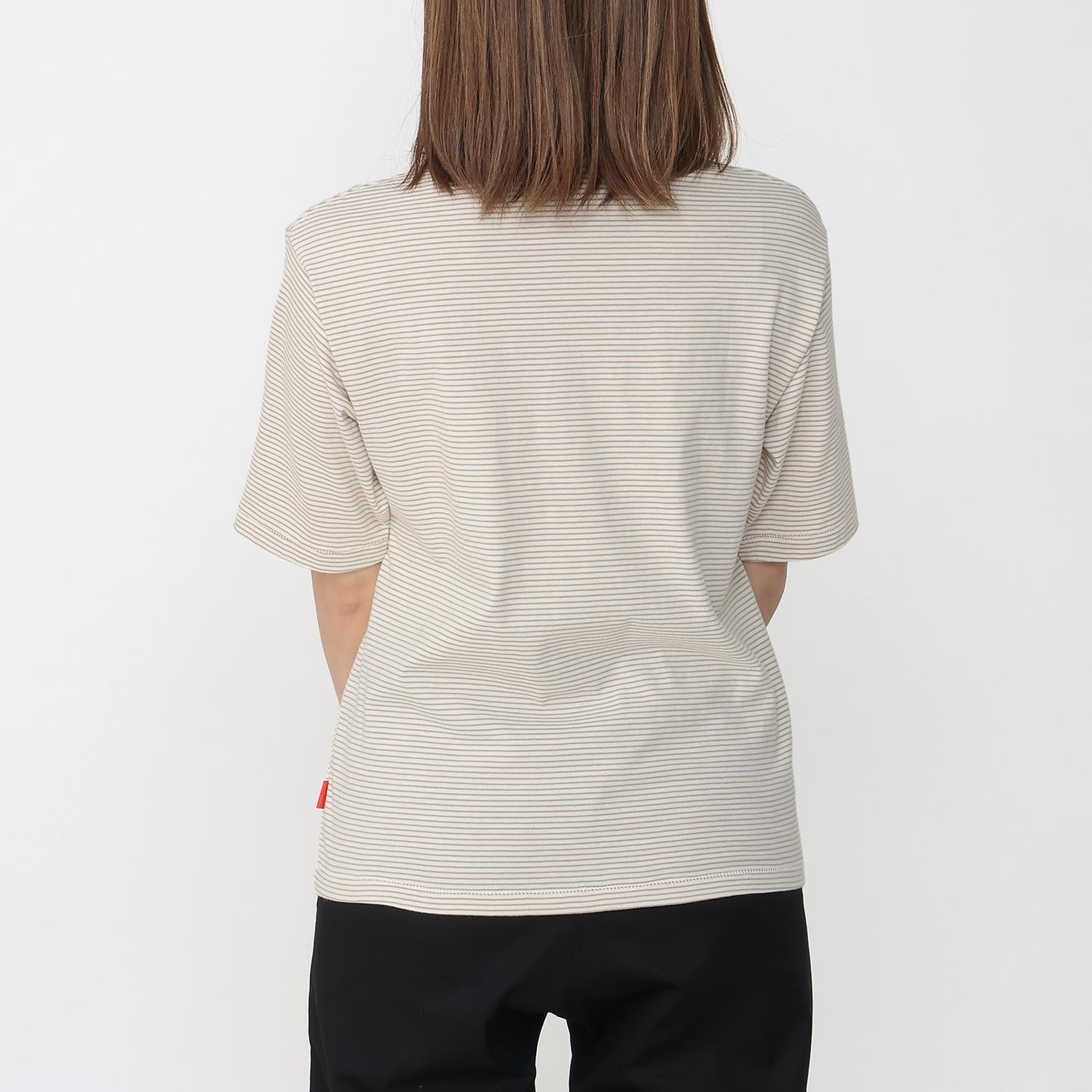 Healthknit HEALTH KNIT Narrow Border Jersey Crew Neck Tee