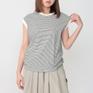 モデル：161㎝ / 着用サイズ：F Healthknit HEALTH KNIT Narrow Border Sleeveless画像1