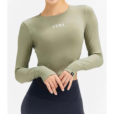 XEXYMIX ゼクシィミックス コットンライク指穴付きロングスリーブトップ