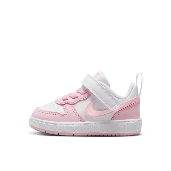 yz xr[ yNIKEz iCL 12-16 COURT BOROUGH LOW (TD) R[g {[ LOW Ntg TD KDV5458 105WHT/PNKFOM 15cm