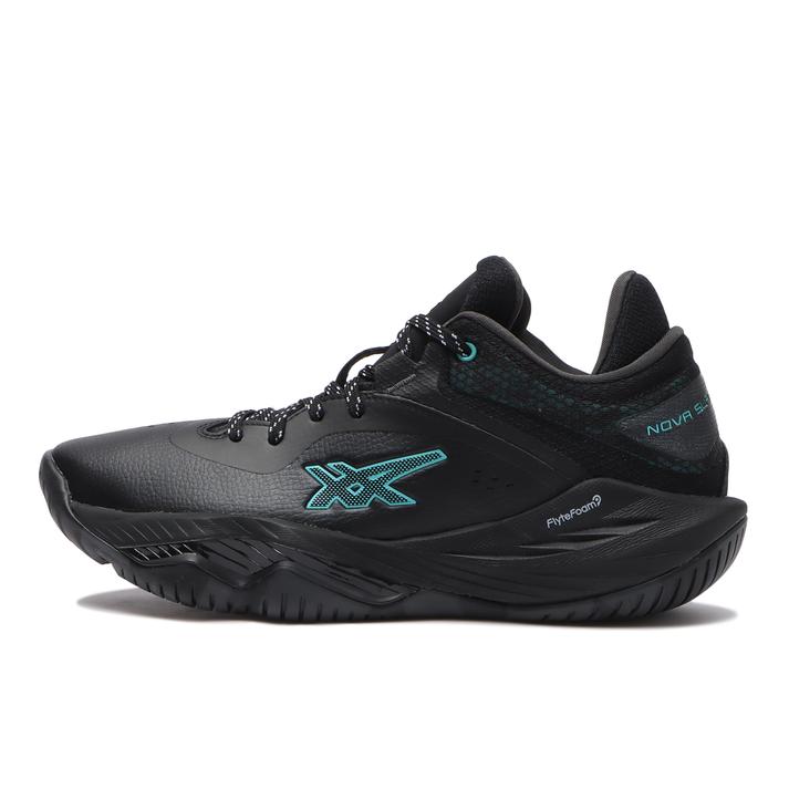 yz yASICSz AVbNX NOVA SURGE LOW m@T[W [ 1061A043.002 BLACK/SEA GLASS 26.5cm