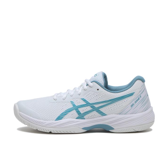 �y���������z ���f�B�[�X �yASICS�z �A�V�b�N�X GEL-GAME 9 �Q���Q�[�� 9 1042A211.103 WHITE/GRIS BLUE 24cm