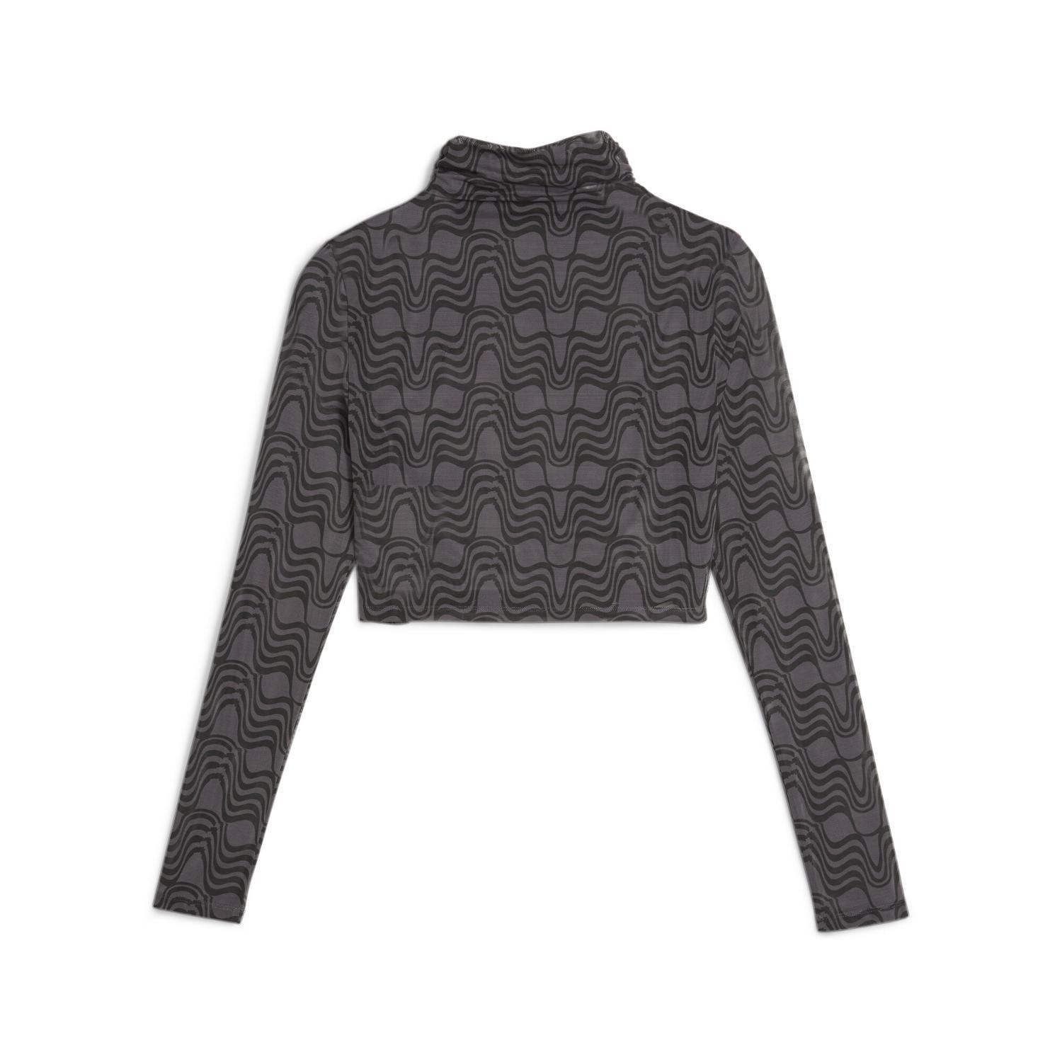 レディース PUMA プーマ W WINTER RINK SEE THROUGH LONG ロングスリーブ 620856 69ICY BLUE PUMA WINTER RINK SEE THROUGH LONGSLEEVE ICY BLUE 23FA-I
