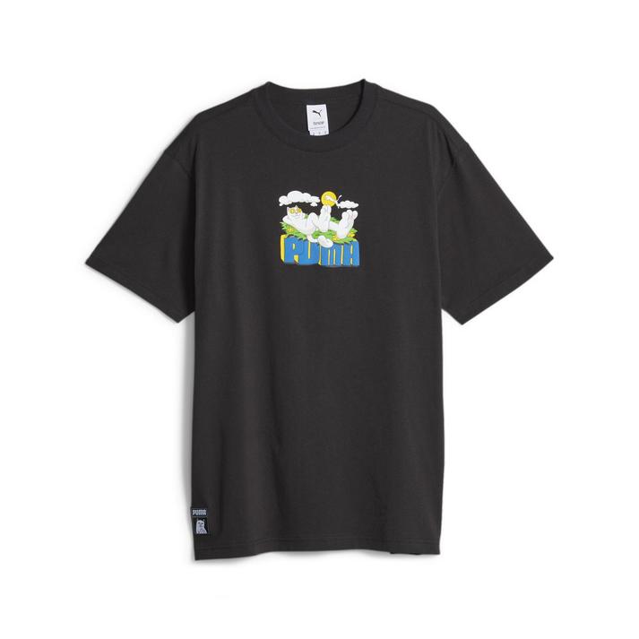 �yPUMA�z �v�[�} M RIPNDIP GRAPHIC TEE �V���[�g�X���[�u 622196 01BLK S