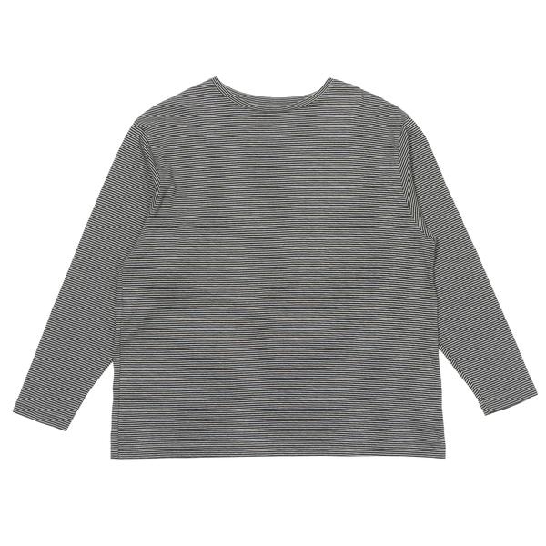 PORTER CLASSIC ビートニック ボーダー クルーネック グレー S