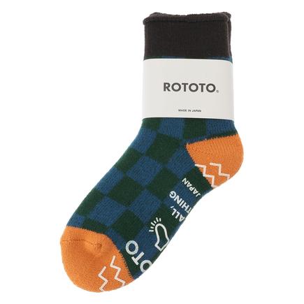 ROTOTO パイルルームソックスチェッカーボード