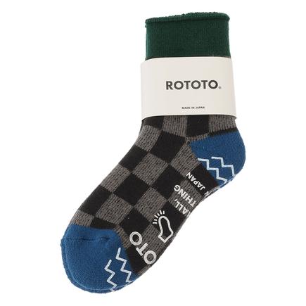 ROTOTO パイルルームソックスチェッカーボード