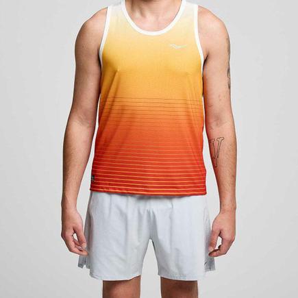 Saucony ストップウォッチグラフィックシングレット