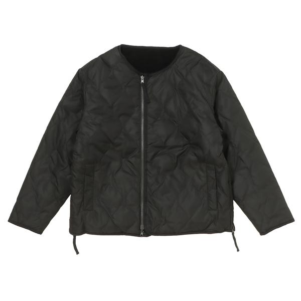 TAION ミリタリー リバーシブル クルーネック ダウンジャケット ブラック L