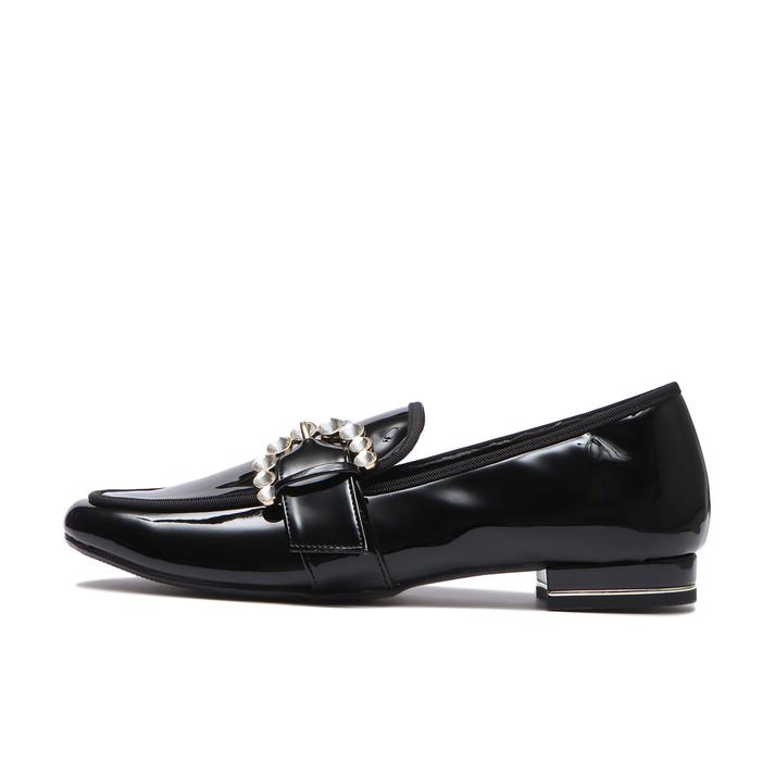 レディース 【JOLI ENCORE】 ジョリーアンコール STONE BELT LOAFER2 ストーンベルトローファー2 JE-2042 E/BLACK 24.5cm