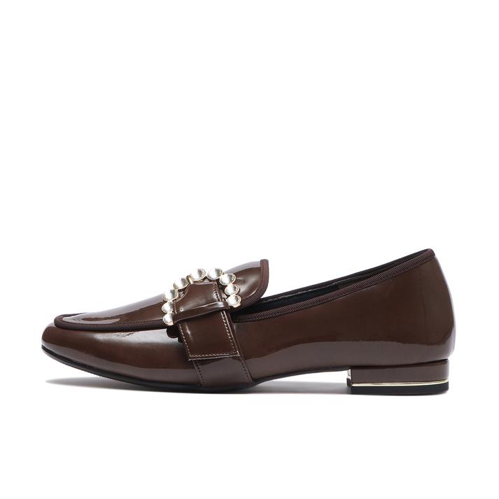 レディース 【JOLI ENCORE】 ジョリーアンコール STONE BELT LOAFER2 ストーンベルトローファー2 JE-2042 E/BROWN 23cm