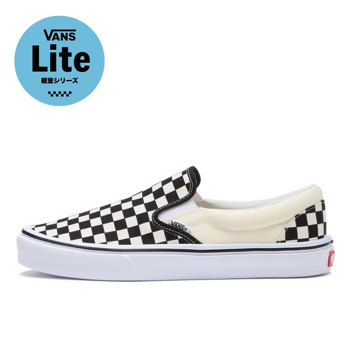 yz yVANSz @Y SLIP ON LITE Xb|Cg V98 LITE BLK/WHT CHK 8H(26.5cm)