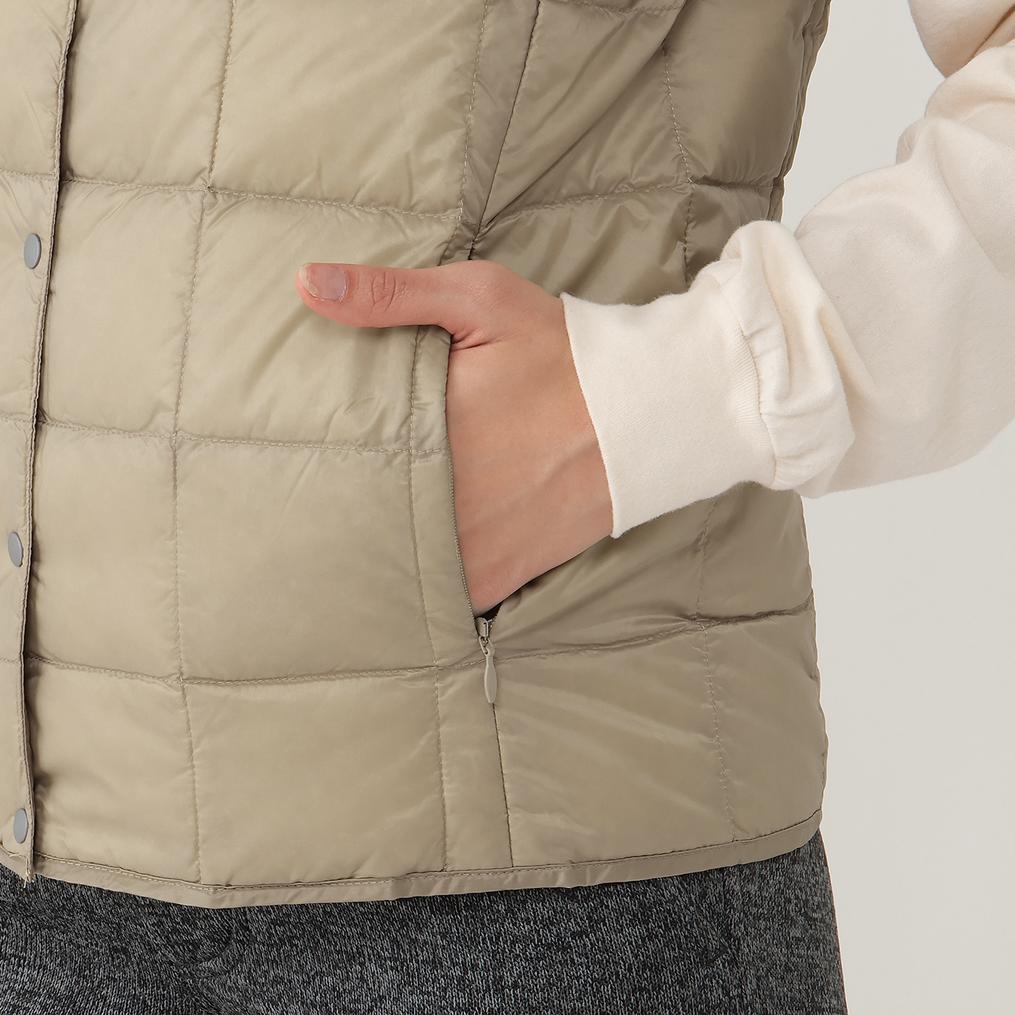  TAION TAION W's Crew Neck Button Down Vest画像4