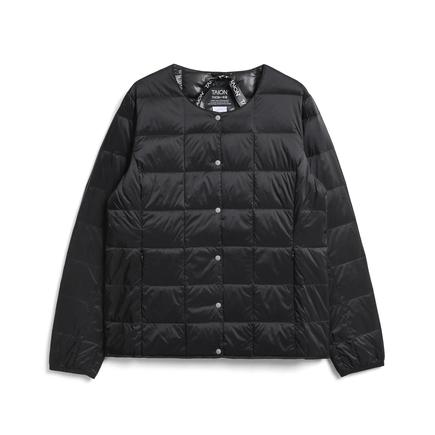 TAION タイオンベーシッククルーネックボタンインナーダウンジャケット