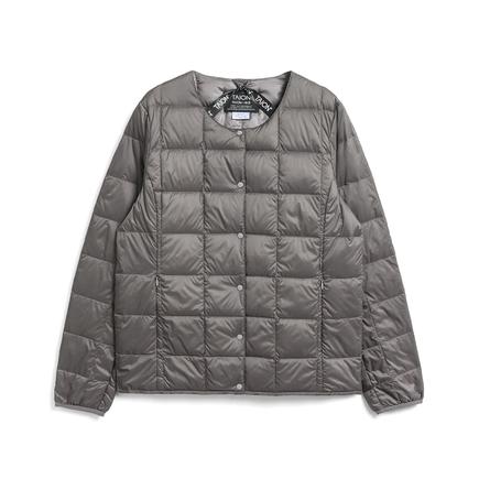 TAION ベーシッククルーネックボタンインナーダウンジャケット