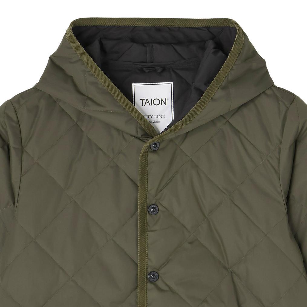  TAION TAION City Piping Hood Down Cardigan画像2