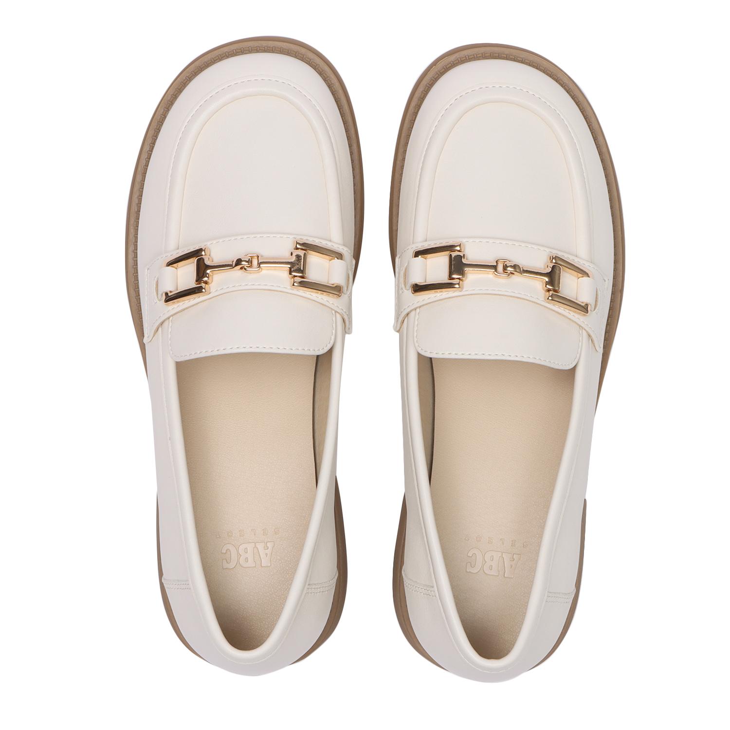 abc　白 26.5 ベージュ レディース 【ABC SELECT】 エービーシーセレクト CASUAL LOAFER 3