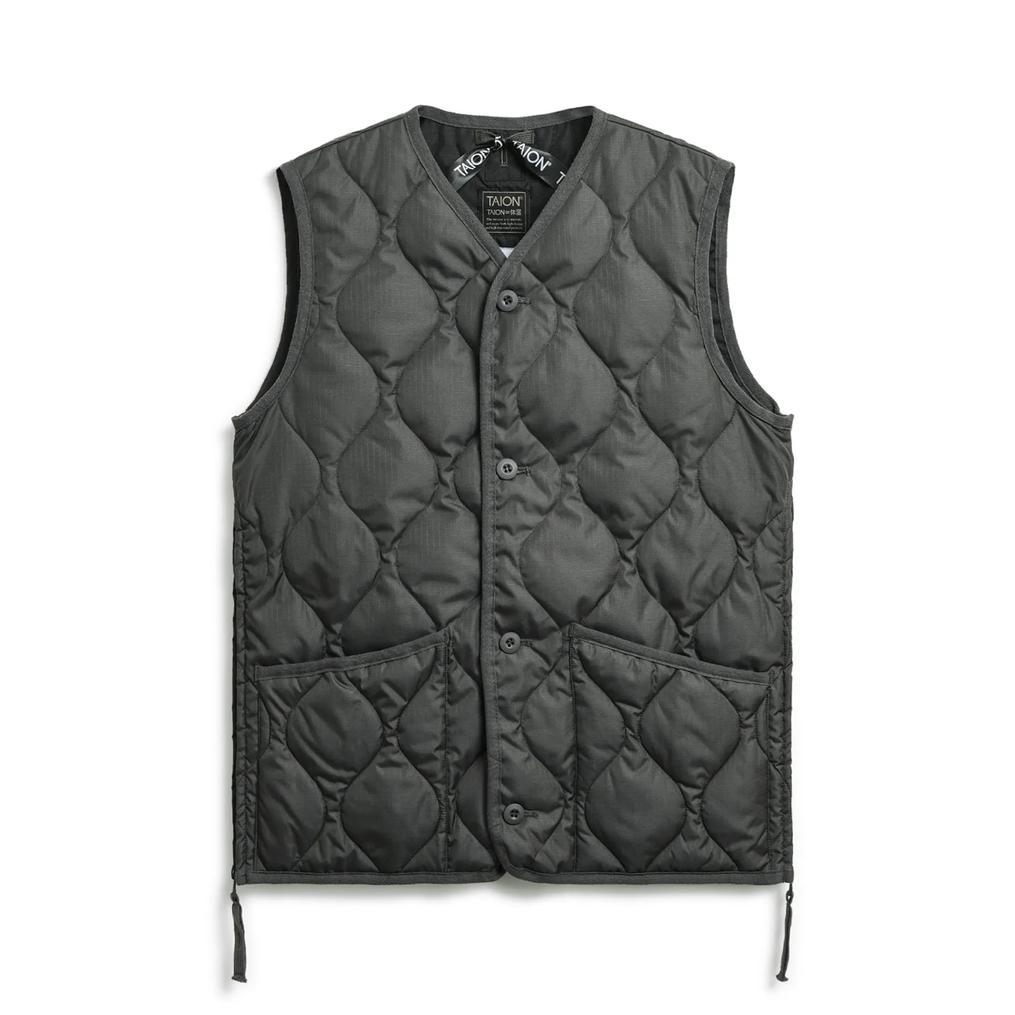  TAION TAION Military V-Neck Button Down Vest画像1