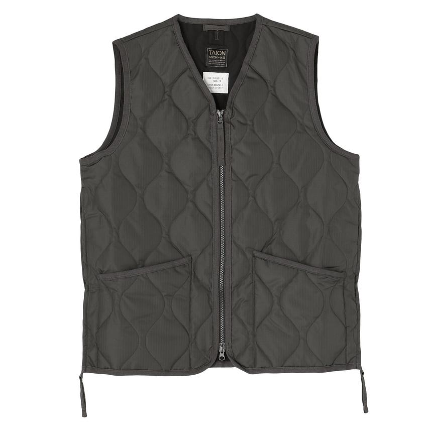 TAION TAION Military V-Neck Zip Down Vest｜OSHMAN