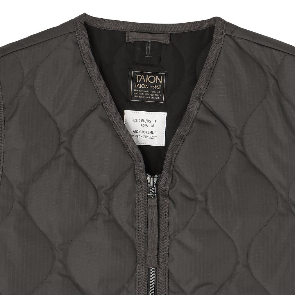  TAION TAION Military V-Neck Zip Down Vest画像2