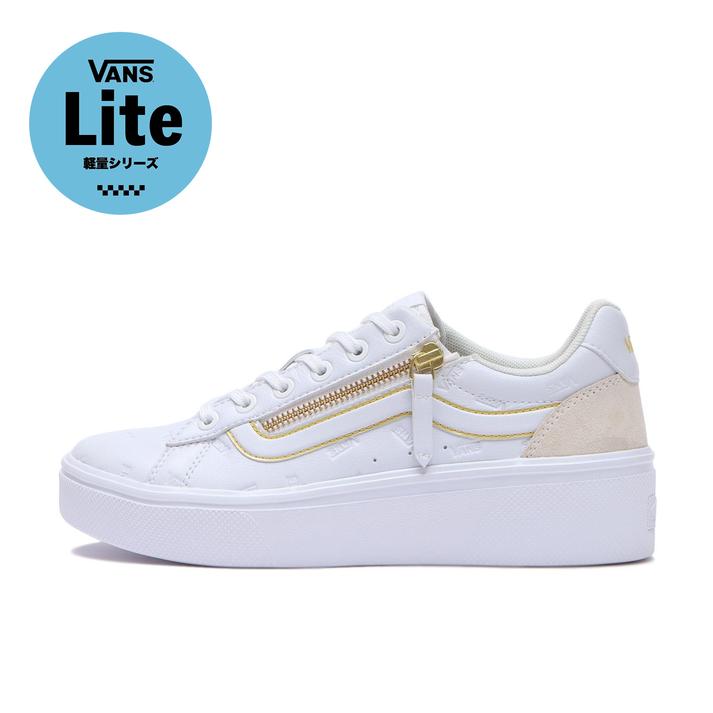 yz yVANSz @Y PAYONK ZIP pN ZIP V3952 ZIP WHITE/GOLD 4H(22.5cm)