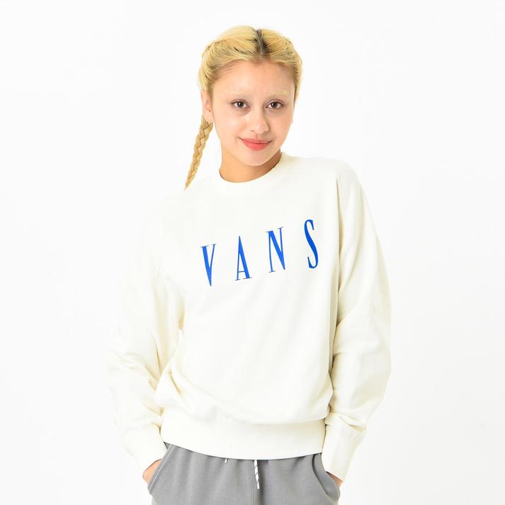 VANS �X�E�F�b�g�N���[ WHITE
