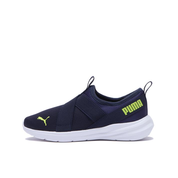 LbY yPUMAz v[} 17-21 RICKIE RUNNER NU PS SLIP bL[ i[ NU PS XbvI 397540 ABC-MART *01NAVY/LIME.P 17cm