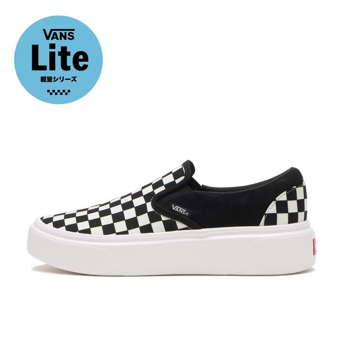 yVANSz @Y SLIP ON HOVER Xb| zo[ V98 HOVER BLK/WHT/CHK 5H(23.5cm)