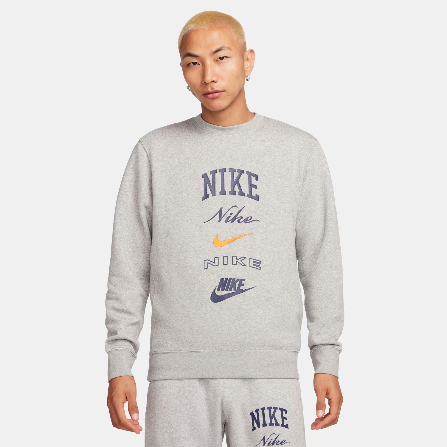 NIKE】 ナイキ M CLUB BB STACK CREW スウェット FN2611 063DGRH/SFTYO