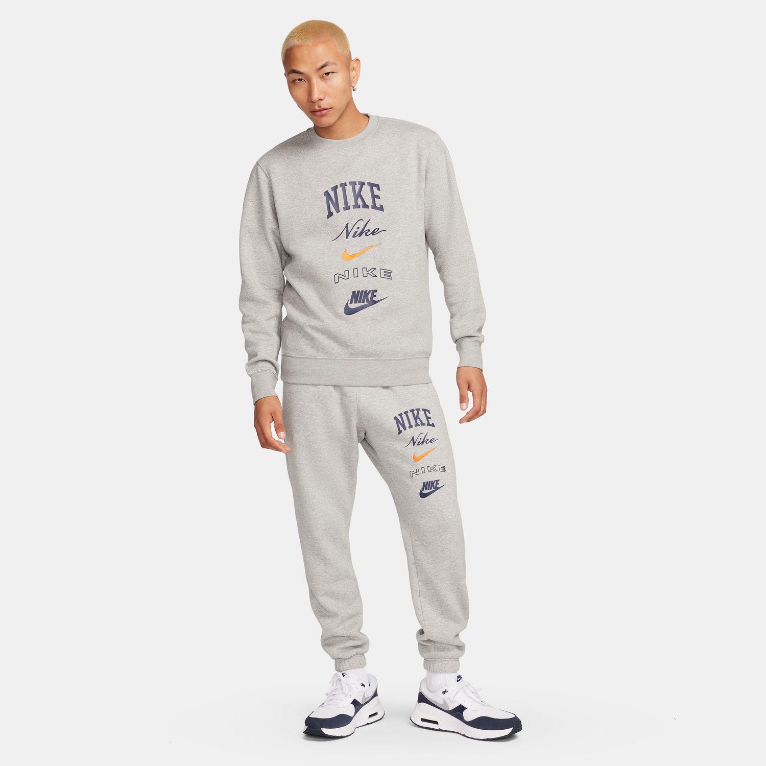 グラフィックプリントセットアップ NIKE】 ナイキ M CLUB BB STACK CREW スウェット FN2611 063DGRH