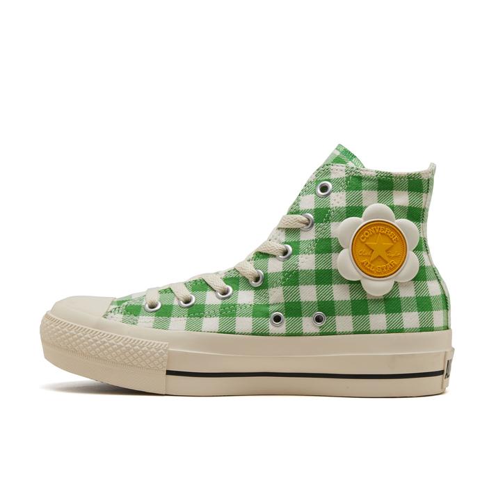 fB[X yCONVERSEz Ro[X AS PLTS FLOWERPATCH HI I[X^[ PLTS t[pb` HI 31311050 LIGHT GRN/WHITE 3H(22.5cm)