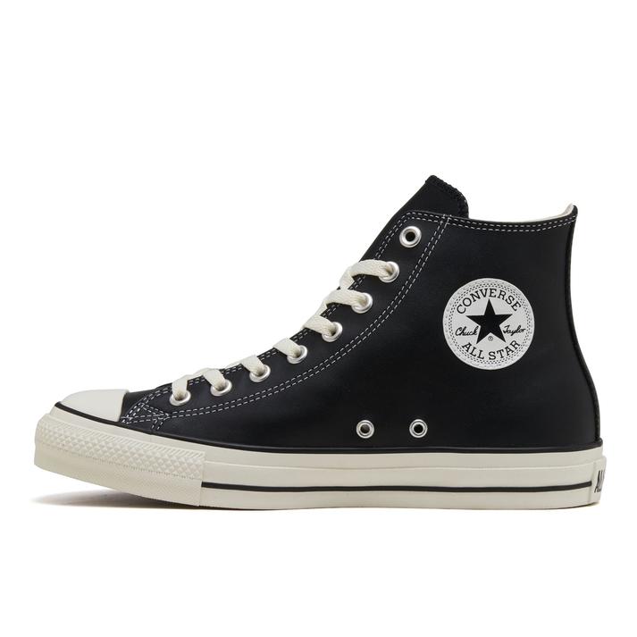 yz yCONVERSEz Ro[X LEATHER AS (R) HI U[ I[X^[ (R) HI 31311311 BLACK 5(24cm)