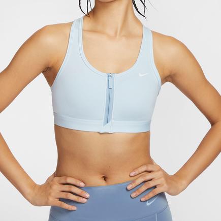 NIKE スウッシュフロントジップミディアムサポートパッディドSPブラ