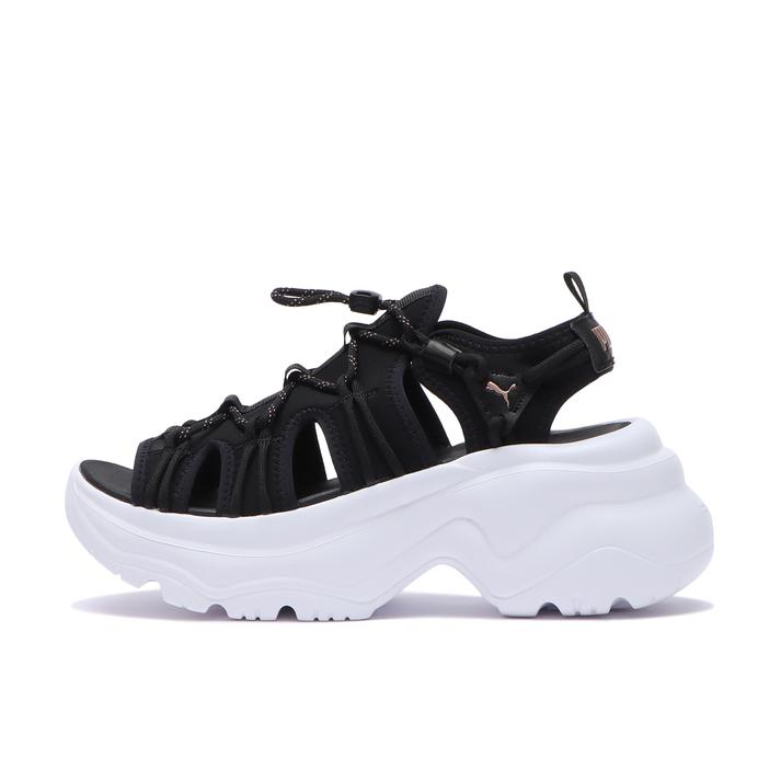 yz yPUMAz v[} CILIA WEDGE SANDAL VA EFbW T_ 399022 *04BLACK/WHITE 24cm