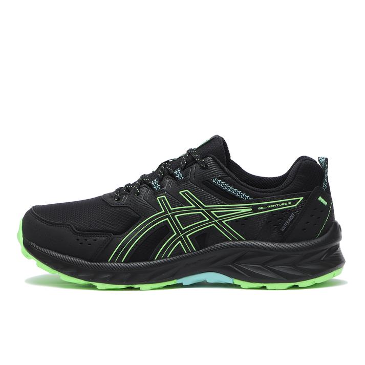 【送料無料】 【ASICS】 アシックス GEL-VENTURE 9 WATERPROOF ゲルベンチャー9 ウォータープルーフ 1011B705.002 BLACK/GREEN 28cm