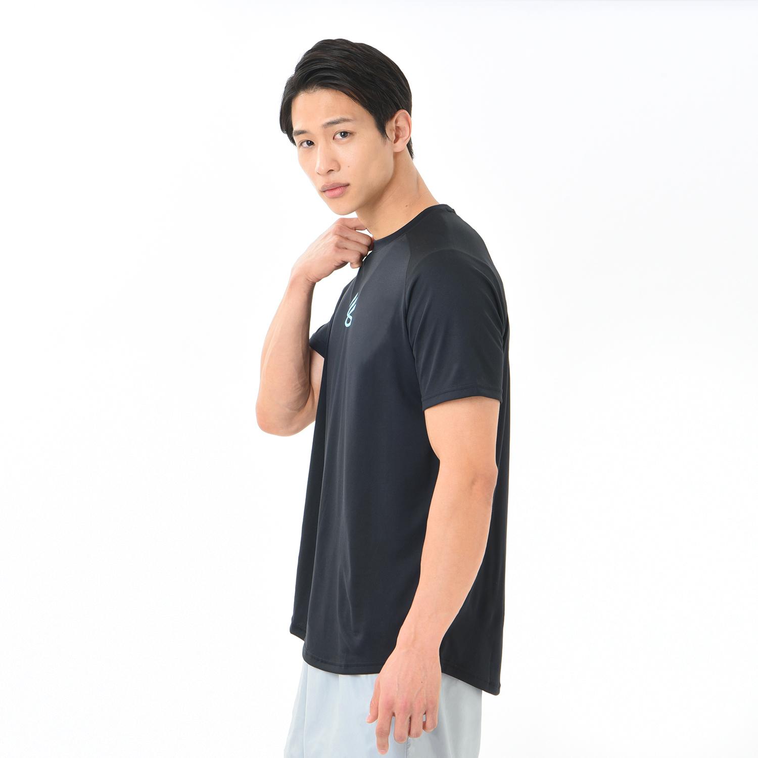 ANDMARY 半袖Tシャツ ブラック/アイボリー MONO-MART LADY'S（モノマートレディース）の「幾何学レース