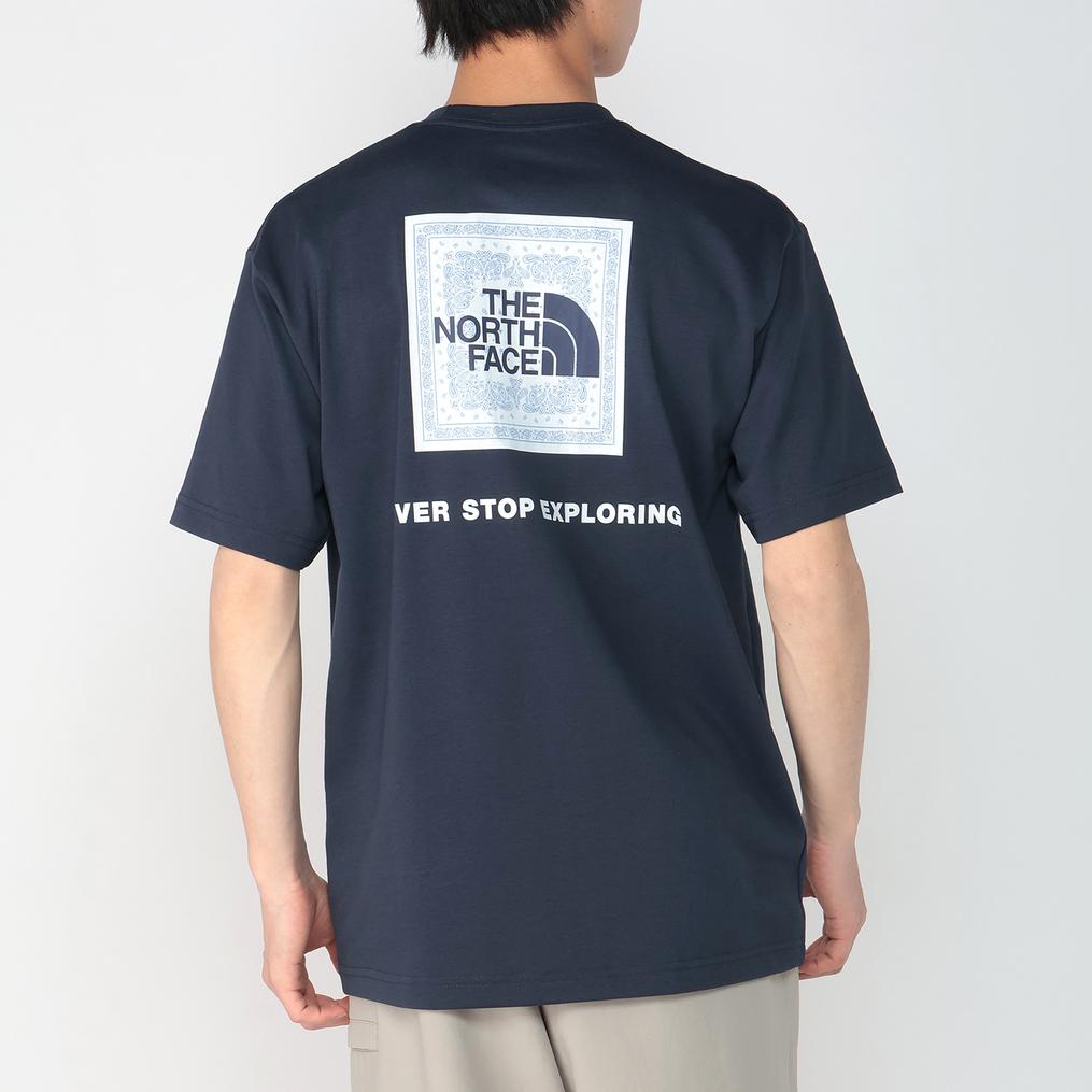 モデル：178㎝ / 着用サイズ：L THE NORTH FACE THE NORTH FACE M's S/S Bandana Square Logo Tee画像3