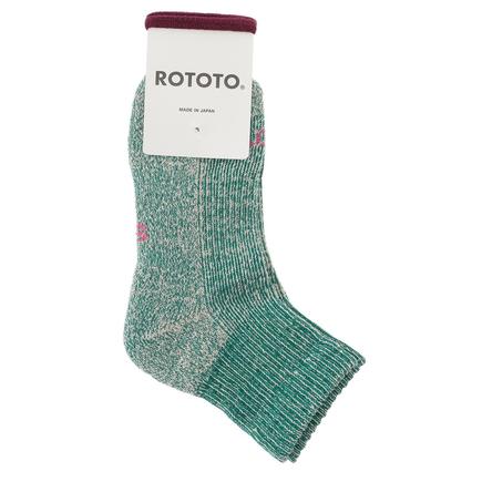 ROTOTO ヘンプ/オーガニックコットンパイルアンクルソックス