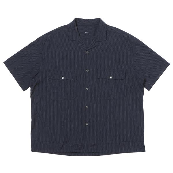 PORTER CLASSIC ケルアック ピンストライプ シャツ ブルー M