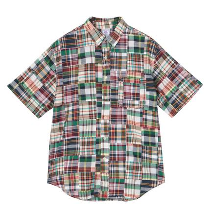 JEMORGAN パッチワークボタンダウンS/Sシャツ オッシュマンズSMU